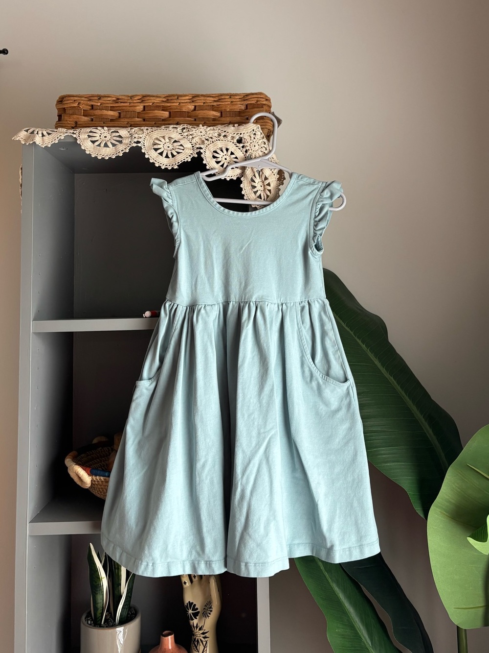 hanna andersson flutter sleeve cotton play dress for toddler